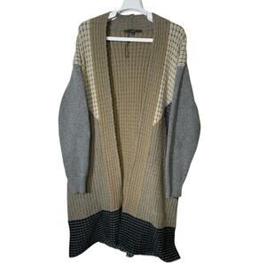 Max Sport Open Front Knitted Cardigan Sweater Textured Women's Size Medium USED